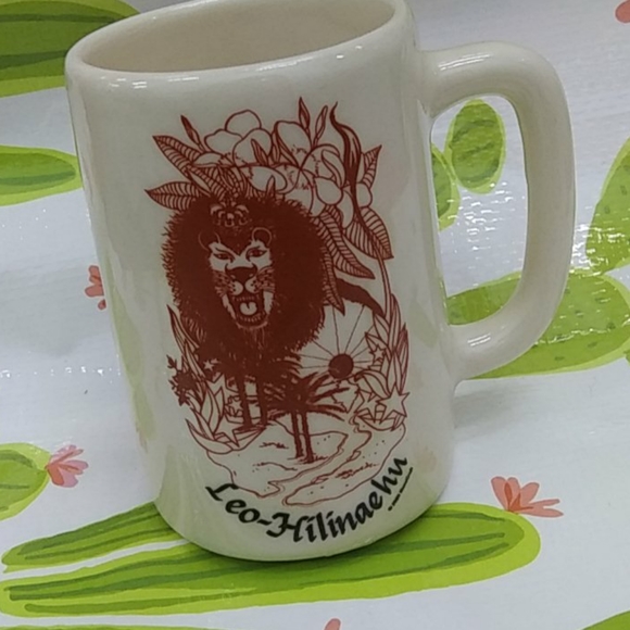 Vtg Zodiac Leo-Hilinaehu Hawaiian Mug - Picture 3 of 7